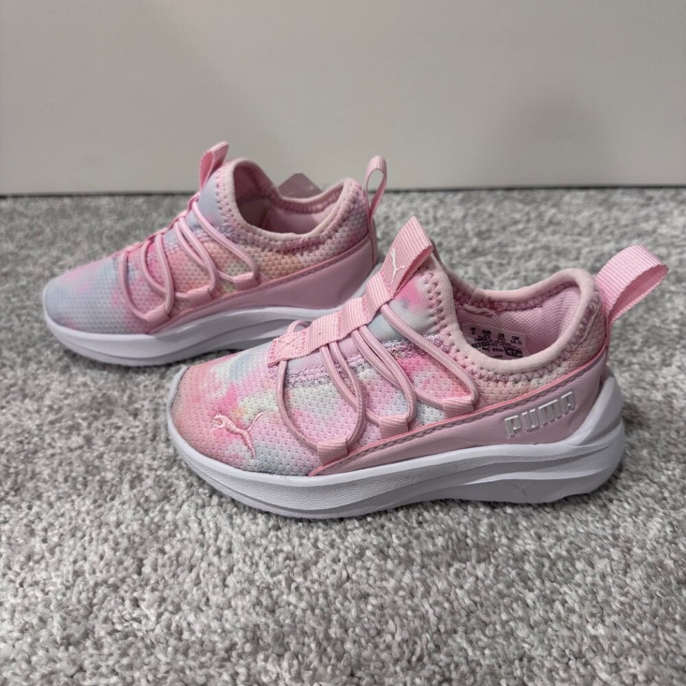 Girls Size 7 Toddler Puma Softride One4All Slip On Pink Sneakers, NWT - Picture 3 of 8